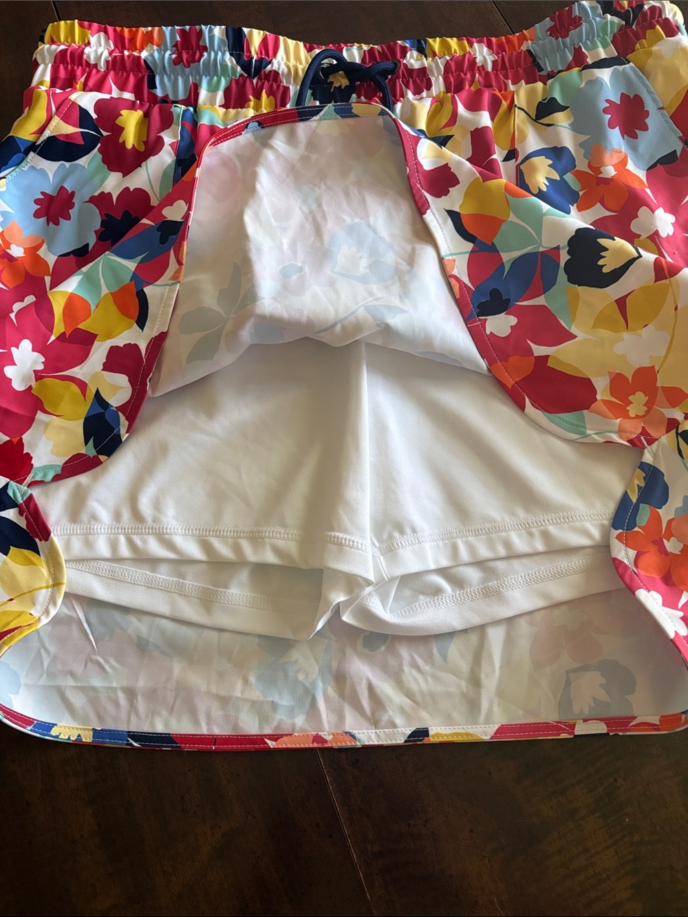 St. John's Bay Multi-Color Floral Athletic Skort - Picture 2 of 3